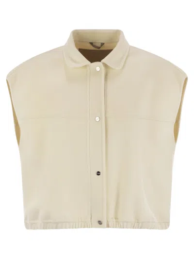 Herno Double Wool Waistcoat In Neutral