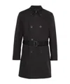 Herno Double-breasted Trench Coat In Black
