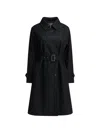 Herno Double-breasted Belted Coat In Blue