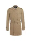 Herno Double-breasted Belted Coat In Brown