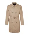 Herno Double-breasted Belted Coat In Neutral