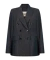 Herno Double-breasted Blazer In Dark