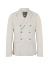 Herno Double-breasted Suit Jacket In Gray