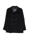 Herno Double-breasted Coat In Black