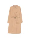 Herno Double-breasted Coat In Nude