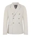Herno Double-breasted Suit Jacket In White