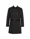 Herno Double-breasted Trench Coat In Black