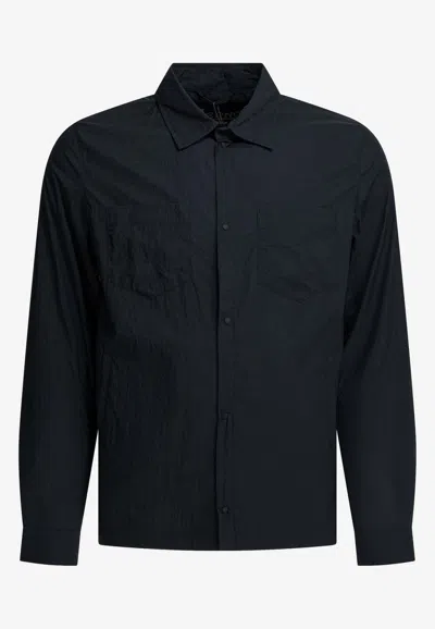 Herno Double-layered Ripstop Nylon Overshirt In Blue