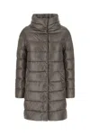 Herno Dove Grey Nylon Down Jacket In Gray