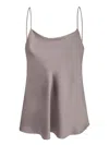Herno Beige Top With Spaghetti Straps In Satin Woman In Beige