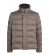 Herno Quilted High-neck Jacket In Brown