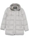 Herno Mélange-effect Puffer Coat In 灰色