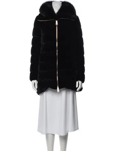 Pre-owned Herno Down Coat In Black