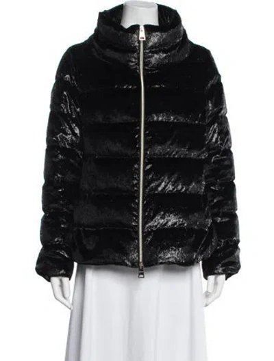 Pre-owned Herno Down Coat In Black/metallic