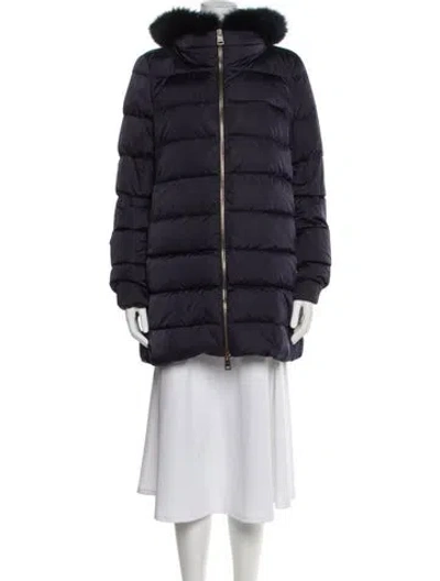 Pre-owned Herno Down Coat In Blue