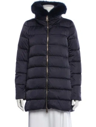 Pre-owned Herno Down Coat In Blue