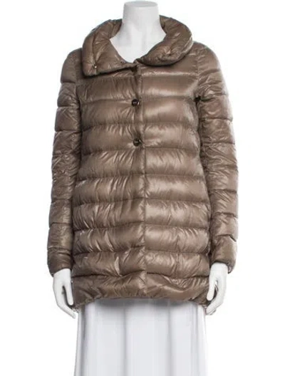 Pre-owned Herno Down Coat In Brown