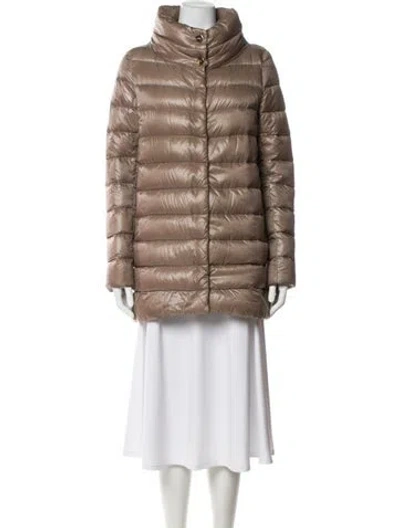 Pre-owned Herno Down Coat In Brown
