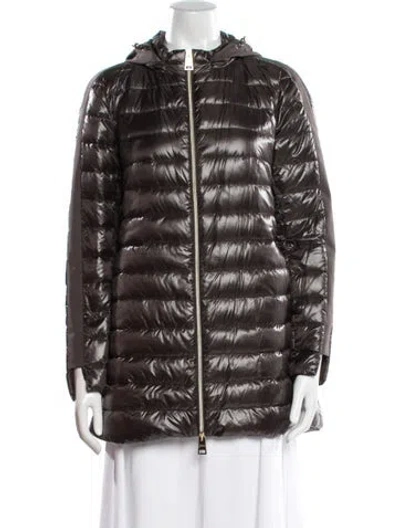 Pre-owned Herno Down Coat In Brown