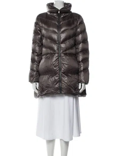 Pre-owned Herno Down Coat In Gray