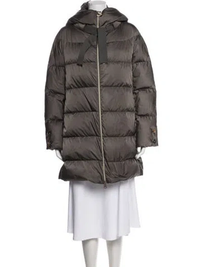 Pre-owned Herno Down Coat In Gray