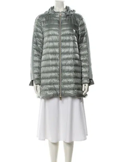 Pre-owned Herno Down Coat In Green