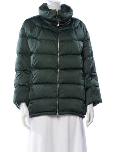 Pre-owned Herno Down Coat In Green