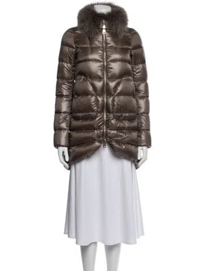 Pre-owned Herno Down Coat In Green