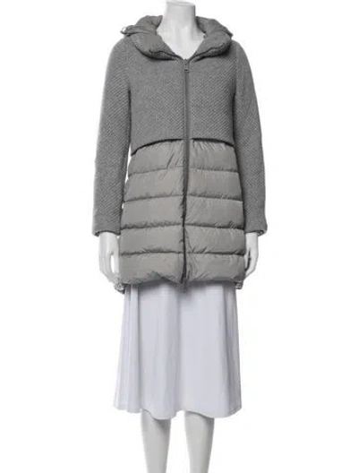 Pre-owned Herno Down Coat In Grey
