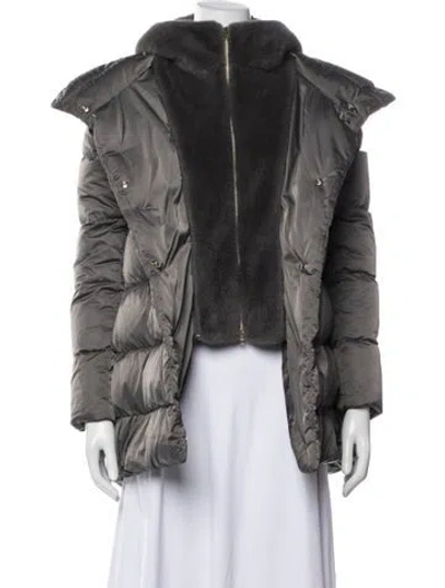 Pre-owned Herno Down Coat In Grey
