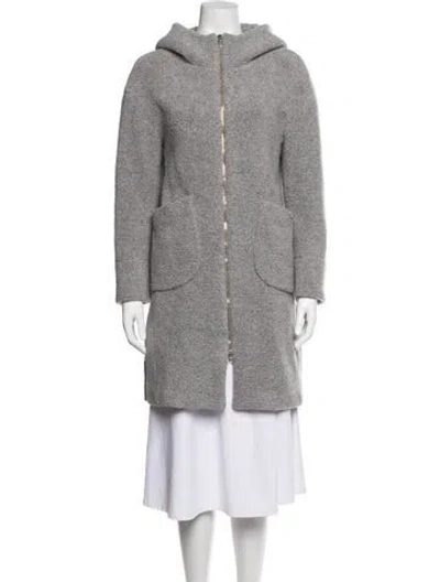 Pre-owned Herno Down Coat In Grey