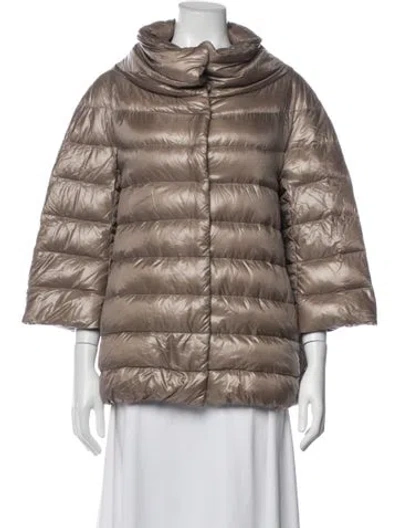 Pre-owned Herno Down Coat In Grey