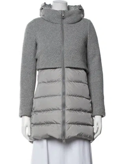 Pre-owned Herno Down Coat In Grey