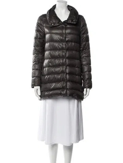 Pre-owned Herno Down Coat In Grey
