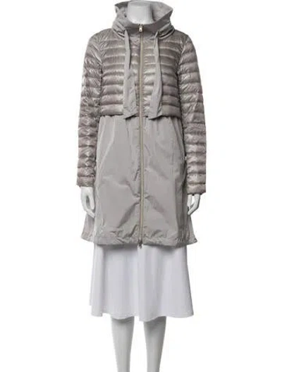 Pre-owned Herno Down Coat In Grey