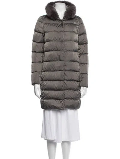 Pre-owned Herno Down Coat In Grey
