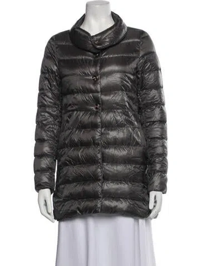 Pre-owned Herno Down Coat In Grey