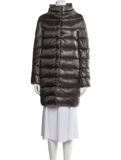 Pre-owned Herno Down Coat In Grey