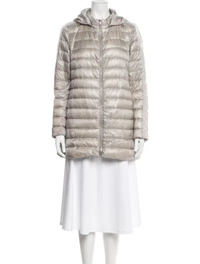 Pre-owned Herno Down Coat In Grey