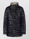 Herno Down Coat High Collar Long Sleeves In Black