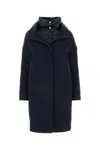 Herno Down Coat In New Modern Double And Nylon Ultralight In Blue