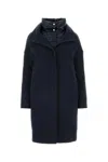 Herno Down Coat In New Modern Double And Nylon Ultralight In Blue