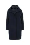 Herno Down Coat In New Modern Double And Nylon Ultralight In Blue