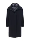 Herno Resort Layred Coat In Nero