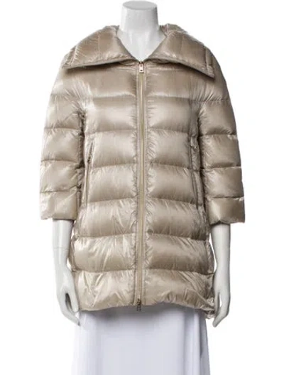 Pre-owned Herno Down Coat In Neutral