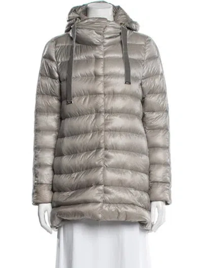 Pre-owned Herno Down Coat In Neutral