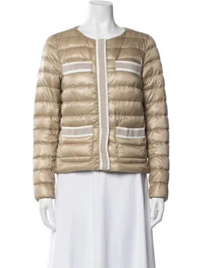 Pre-owned Herno Down Coat In Neutral