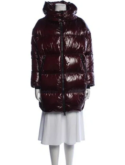 Pre-owned Herno Down Coat W/ Tags In Burgundy