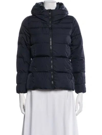 Pre-owned Herno Down Down Coat In Blue