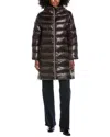 Herno Down Feather Mid-length Coat In Brown